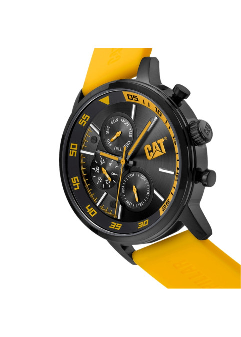 CAT Sail Chronograph Men’s Watch – 46mm Black Dial with Silicone Strap (AK.169.27.127)