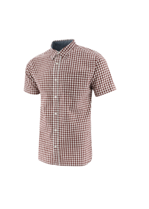 Foundation ss gingham-shirt