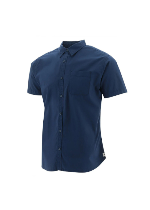 Foundation ss poplin shirt navy